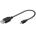 PremiumCord OTG USB kabelová redukce, micro USB B -> A, 20cm