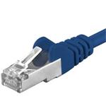 Premiumcord Patch kabel CAT6a S-FTP, RJ45-RJ45, AWG 26/7 0,5m, modrá