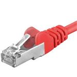 Premiumcord Patch kabel CAT6a S-FTP, RJ45-RJ45, AWG 26/7 1m, červená