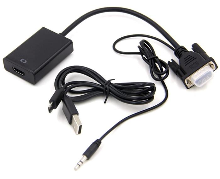 PremiumCord převodník z VGA+audio na HDMI, napájení z USB