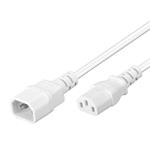 PremiumCord Prodlužovací kabel síťový 230V, C13-C14, bílý 1m
