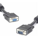 PremiumCord prodlužovací VGA kabel s ferity, 2m, černý