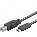 PremiumCord propojovací USB 3.0 kabel, Typ C (m) -> Typ B (m), 1m