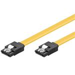 PremiumCord SATA III kabel, 20cm, kovová západka, žlutý