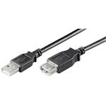 PremiumCord USB 2.0 kabel prodlužovací, A-A, 0.6m černý