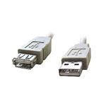 PremiumCord USB 2.0 kabel prodlužovací, A-A, 3m, šedý