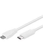 PremiumCord USB 2.0 kabel, USB-C -> micro B, M/M, 0.6m, bílý