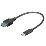 PremiumCord USB 3.0 adaptér USB-C -> USB-A female, 20cm