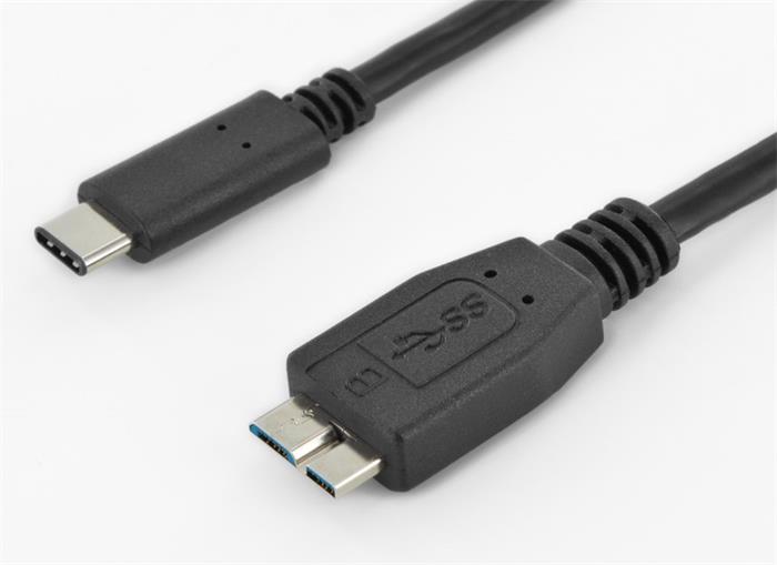 PremiumCord USB 3.0 propojovací kabel, Typ-C (m) -> micro-B (m), 1m