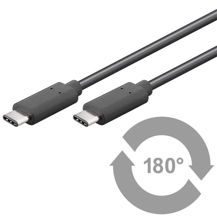 PremiumCord USB 3.0 propojovací kabel USB-C -> USB-C, 1m, černý