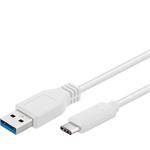 PremiumCord USB-C kabel pro rychlé nabíjení, USB 3.0, 2A, 0.5m bílý