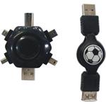PremiumCord USB Mobil Pack navíjecí AAmf+6xUSB adapt