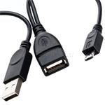 PremiumCord USB redukce kabel USB A/female+USB A/male - Micro USB/male OTG