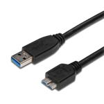 PremiumCord USB3.0 kabel, Typ A(m) -> micro B (m), 1m, černý
