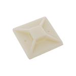 Příchytka/úchytka samolepící pro vázací pásky, 20 x 20mm, bílá, 10ks