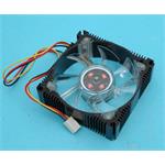 PrimeCooler Aluminium Black 4, ventilátor 80x25mm, oranžové LED