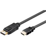 Propojovací kabel, DP(M) -> HDMI M, 1m, zlacené konektory
