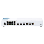 QNAP řízený switch QSW-M408-2C (12portů: 8x Gigabit port + 4x 10G SFP+ /2x 10GbE kombo porty)