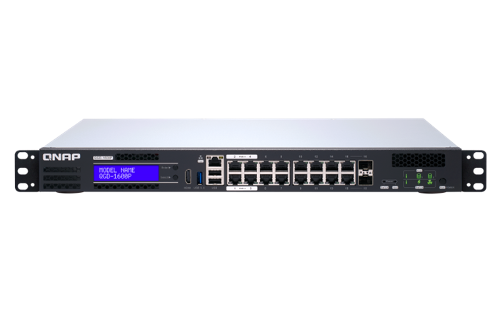 QNAP switch QGD-1600P-4G (4x 60W Gigabit PoE + 12x 30W Gigabit PoE (2x kombinovaný PoE/SFP))