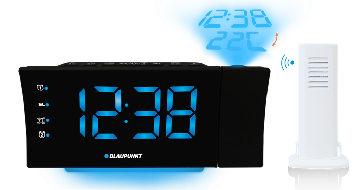 Rádiobudík BLAUPUNKT CRP81USB, FM PLL, teploměr, projekce