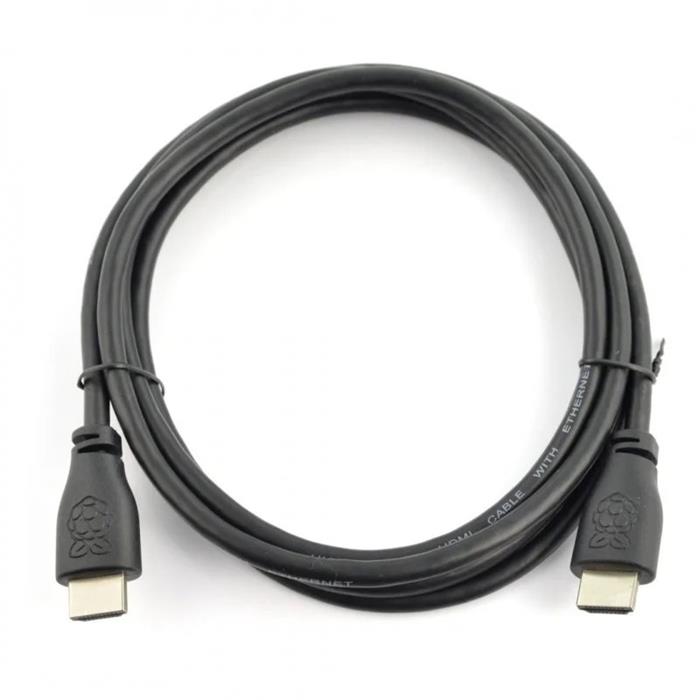 Raspberry Pi HDMI 2.0 propojovací kabel, 1m, černý