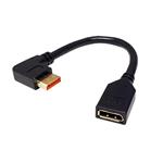 Redukce DisplayPort 1.4 (HBR3, 8K@30Hz) lomená vpravo, 15cm