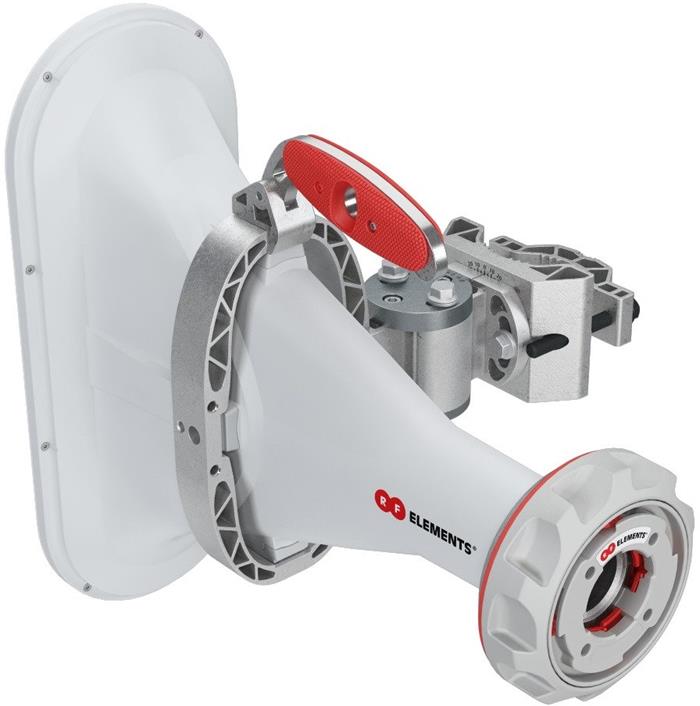 RF elements Asymetrická Horn anténa s TwistPortem, 5GHz, 16dBi, 90°