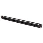 Roline 19" 5e patchpanel UTP, 24 portů,černý