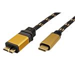 Roline Gold microUSB B(M)  -> USB-C(M), 5Gbps, 0.5m