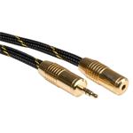Roline Gold prodlužovací kabel jack 3,5M - jack3,5F, 2.5m