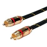 Roline Gold propojovací kabel cinch(M) - cinch(M), 2.5m, červené konektory