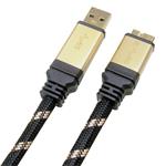 Roline Gold USB 3.0 kabel, Typ A(m) -> micro B(m), 2m, černý