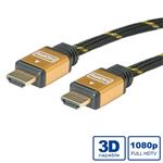 Roline propojovací HDMI 1.4 kabel, zlacené konektory, 1m