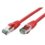 Roline S/FTP patchkabel kat. 6A, 0,3m, červený