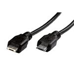 Roline USB 2.0 kabel microUSB A(M) - microUSB B(M), 1,8m, černý