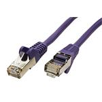 S/FTP patchkabel kat. 5e, 1m, fialový