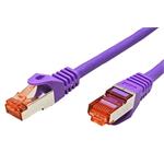 S/FTP patchkabel kat. 6, Component Level, LSOH, 1m, fialový