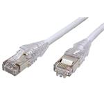 S/FTP patchkabel kat. 7, s konektory RJ45, CU 7702 flex, LSOH, 0,5m, šedý