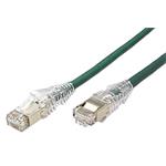 S/FTP patchkabel kat. 7, s konektory RJ45, CU 7702 flex, LSOH, 0,5m, zelený