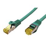 S/FTP patchkabel kat. 7, s konektory RJ45, LSOH, 0,25m, zelený