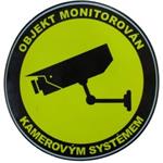 Samolepka - objekt monitorován kamerovým systémem, kulatá 10cm