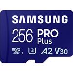 Samsung PRO Plus 256GB microSDXC karta, UHS-I U3 A2 + SD adaptér