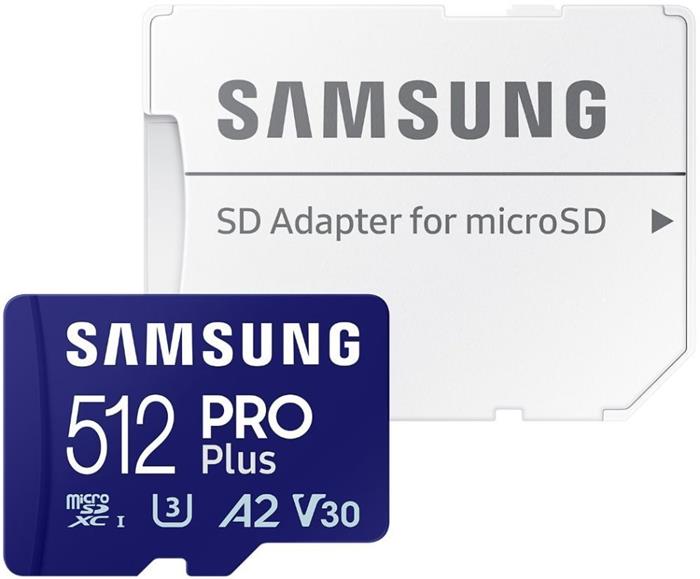 Samsung PRO Plus 512GB microSDXC karta, 180R/130W + adaptér
