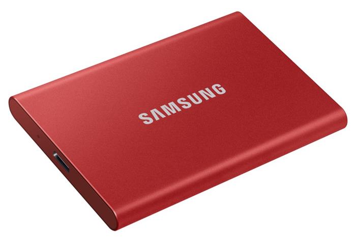Samsung T7 500GB externí SSD, USB 3.1, metallic red