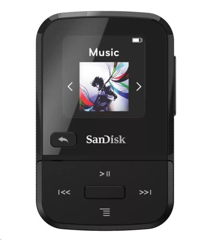 SanDisk Clip Sport Go MP3 přehrávač, 32GB, černý