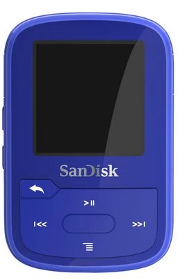 SanDisk Clip Sport Plus MP3 Player 32GB, Modrá