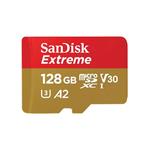 SanDisk Extreme 128GB microSDXC karta, 190R/80W + adaptér
