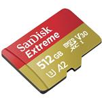 SanDisk Extreme 512GB microSDXC karta, UHS-I U3 A2, 160R/90W + adaptér