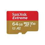 SanDisk Extreme 64GB microSDXC karta, UHS-I A2, 170R/80W + adaptér