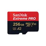 SanDisk Extreme PRO 256GB microSDXC karta, 200R/140W + adaptér